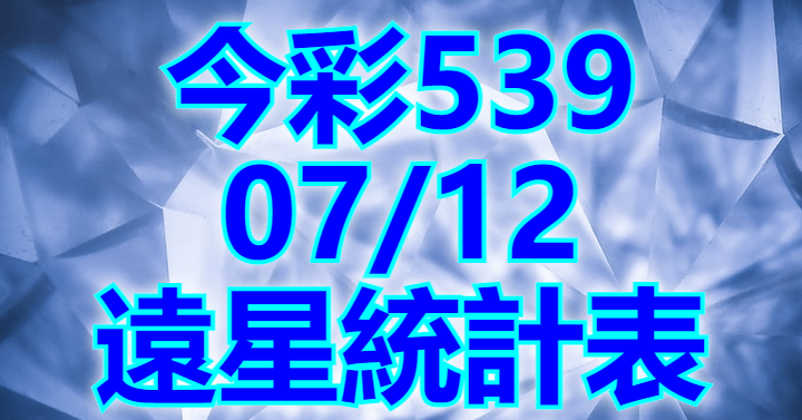 7/12 遠星統計